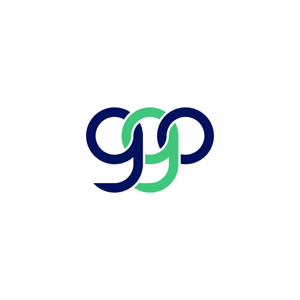 Harfler Ggo Monogram Logo Tasarımı — Stok Vektör