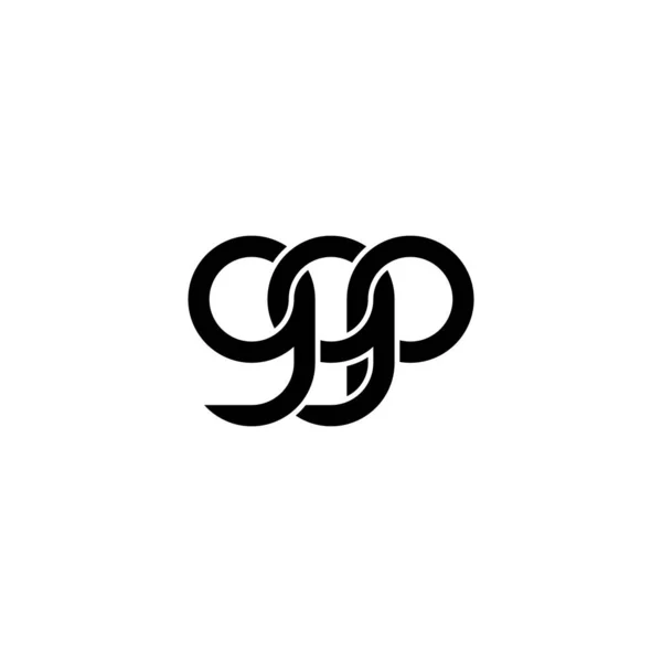 Harfler Ggp Monogram Logo Tasarımı — Stok Vektör