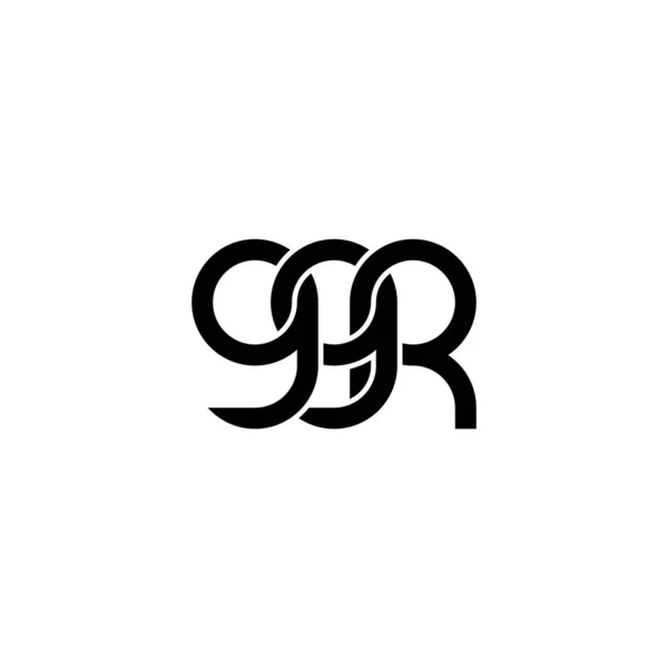 Buchstaben Ggr Monogramm Logo Design — Stockvektor
