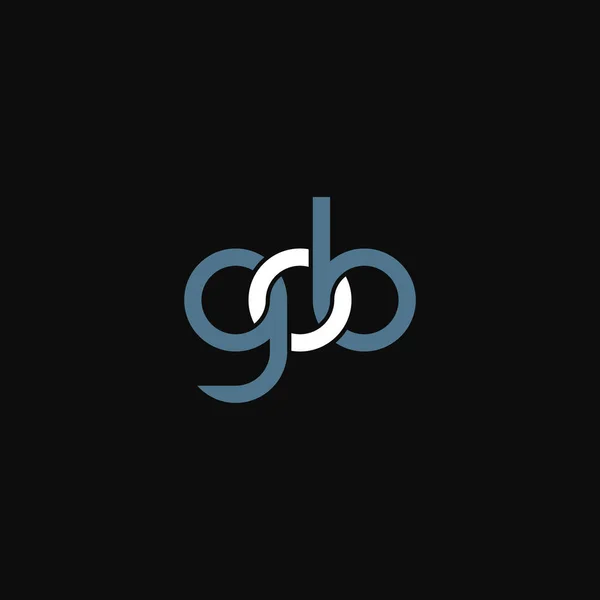Gob Harfleri Monogram Logo Tasarımı — Stok Vektör
