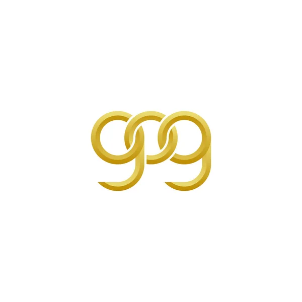 Letras Gog Monogram Logo Design — Vector de stock
