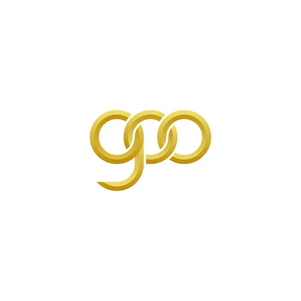 Letters Goo Monogram Logo Design — Stock Vector