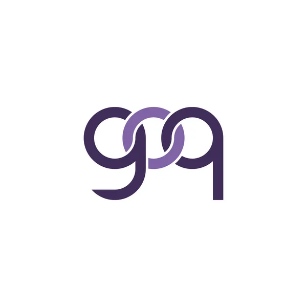Goq Harfleri Monogram Logo Tasarımı — Stok Vektör