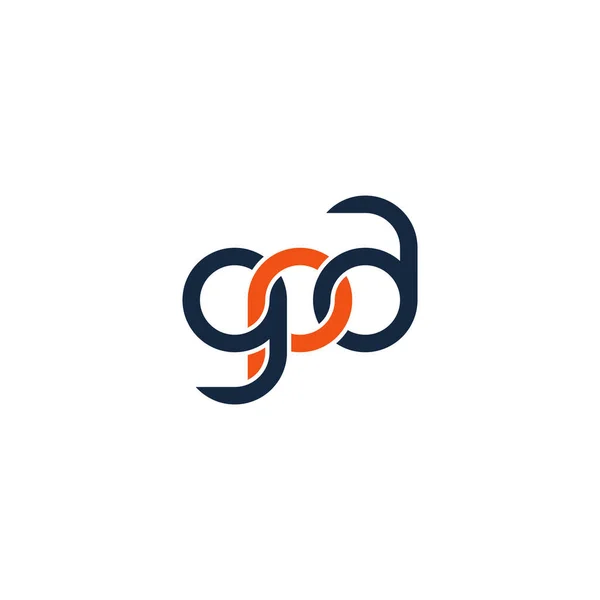 Harfler Gpa Monogram Logo Tasarımı — Stok Vektör