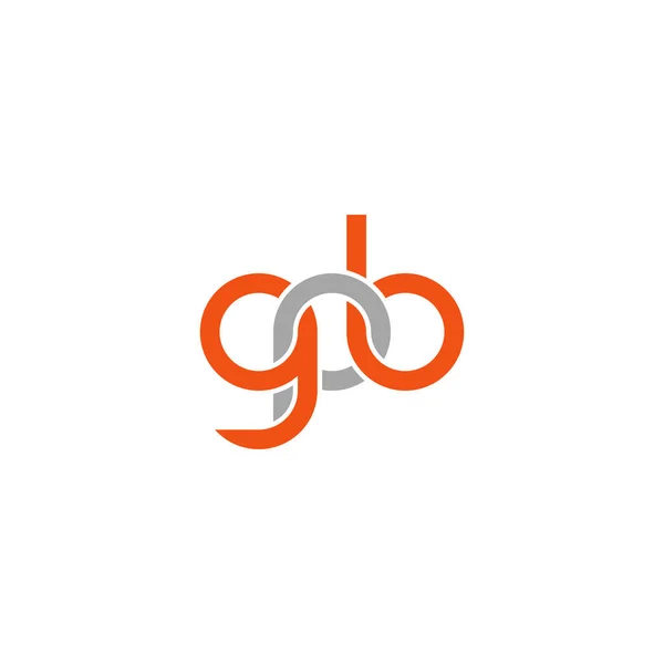 Harfler Gpb Monogram Logo Tasarımı — Stok Vektör