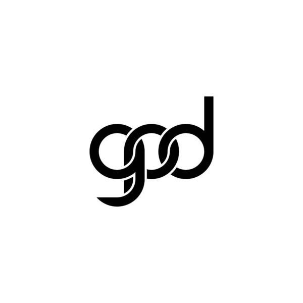 Lettere Gpd Monogram Logo Design — Vettoriale Stock