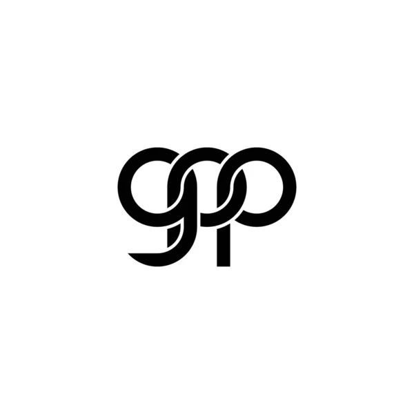 Lettere Gpp Monogram Logo Design — Vettoriale Stock