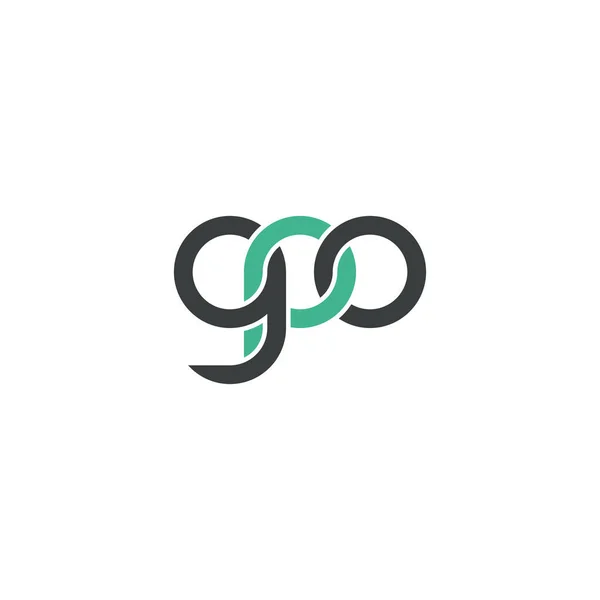 Літери Дизайн Логотипу Gpo Monogram — стоковий вектор