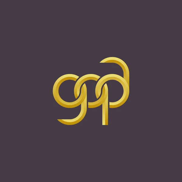Brieven Gqa Monogram Logo Ontwerp — Stockvector