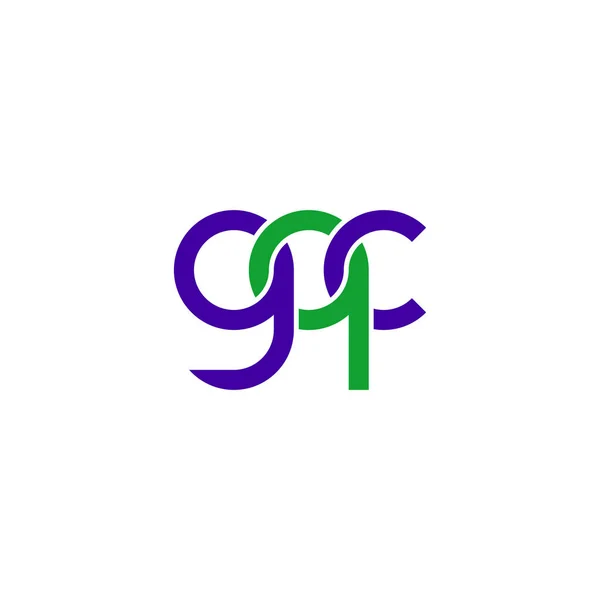 Letters Gqc Monogram Logo Design — Stock Vector