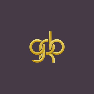 GRB harfleri Monogram logo tasarımı