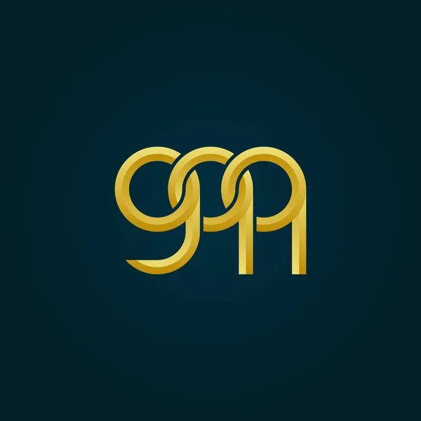 Harfler Gqq Monogram Logo Tasarımı — Stok Vektör
