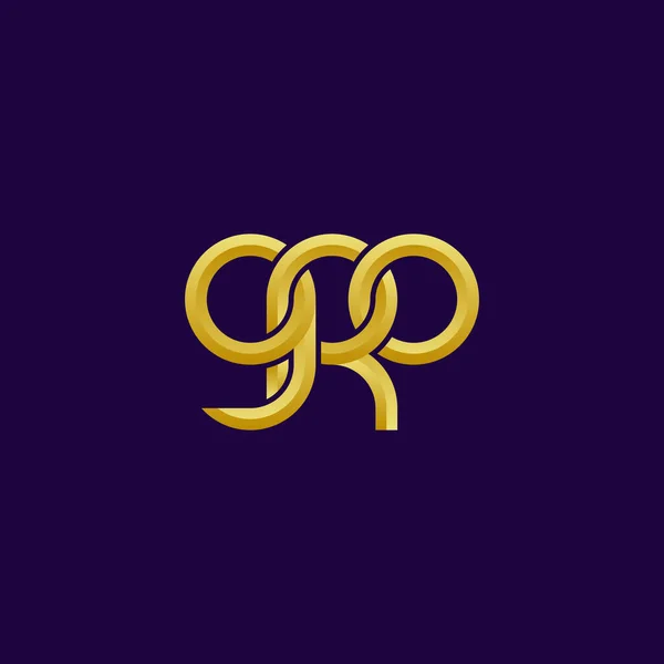 Letras Gro Monogram Logo Design — Vector de stock
