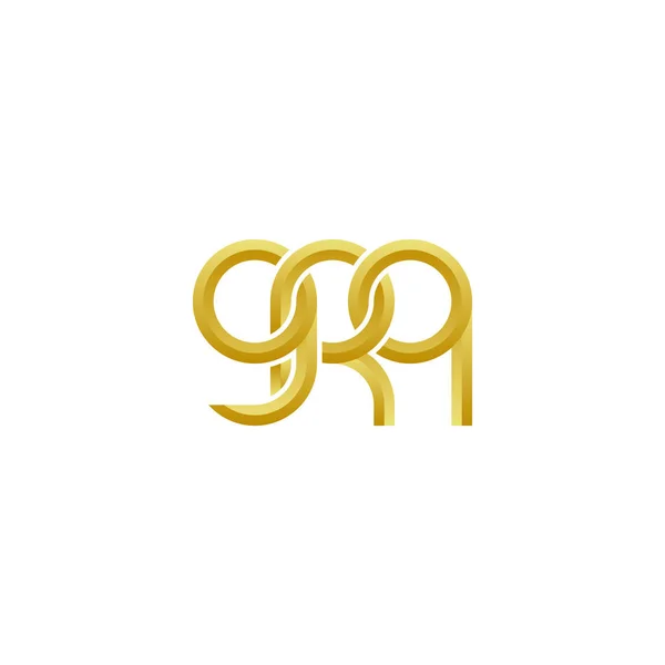 Grq Monogram Harfleri Logo Tasarımı — Stok Vektör