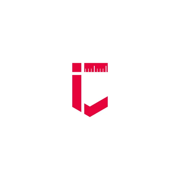Bokstäver Mätning Logo Design — Stock vektor
