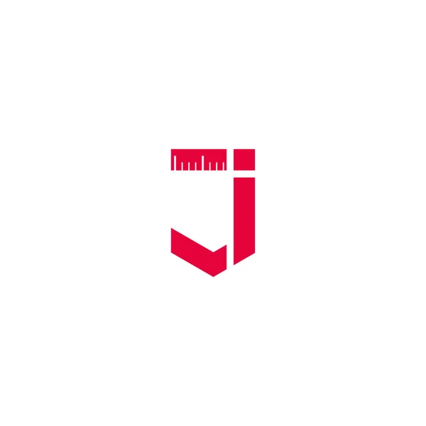 Bokstäver Mätning Logo Design — Stock vektor