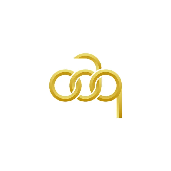 Oaq Monogramのロゴデザイン — ストックベクタ