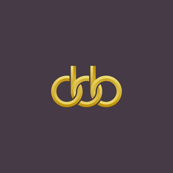 Lettere Obb Monogram Logo Design — Vettoriale Stock