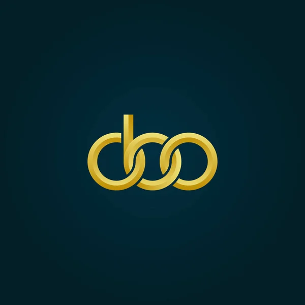 Brieven Obo Monogram Logo Ontwerp — Stockvector
