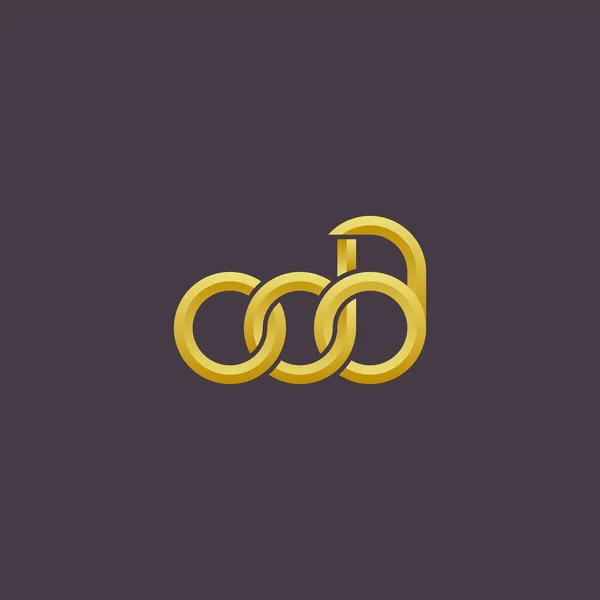 Harfler Oda Monogram Logo Tasarımı — Stok Vektör