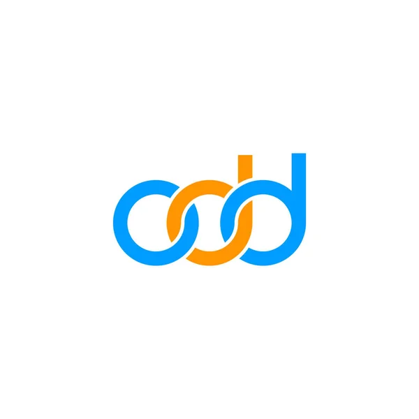 Lettere Odd Monogram Logo Design — Vettoriale Stock