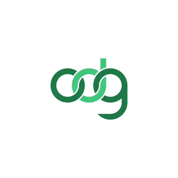 Bokstäver Odg Monogram Logo Design — Stock vektor