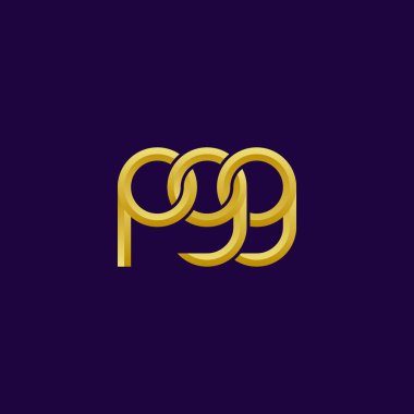 Harfler PGG Monogram logo tasarımı