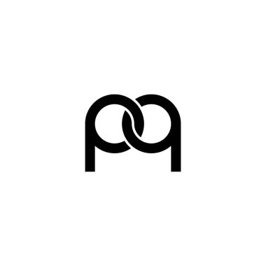 Harfler PQ Monogram logo tasarımı