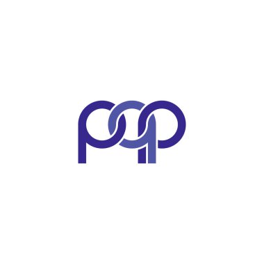 Harfler PQP Monogram logo tasarımı