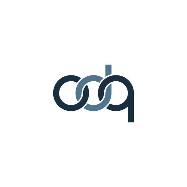 Brieven Odq Monogram Logo Ontwerp — Stockvector