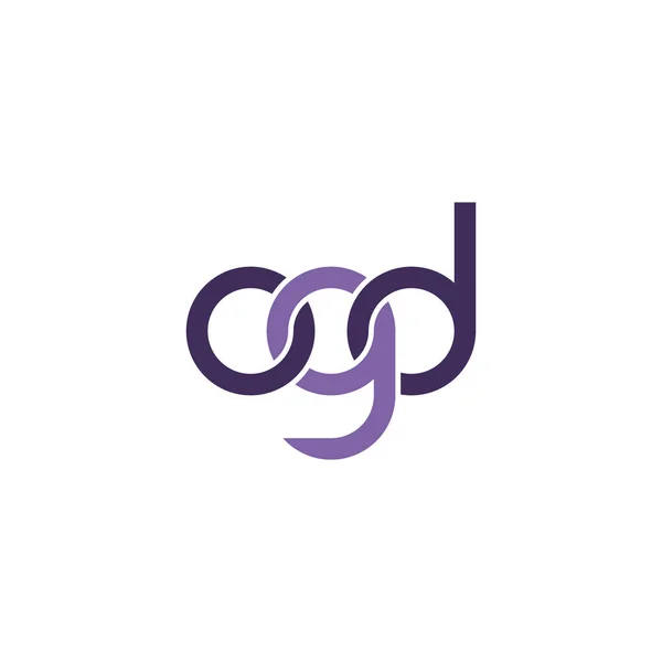 Letters Ogd Monogram Logo Design — Stock Vector