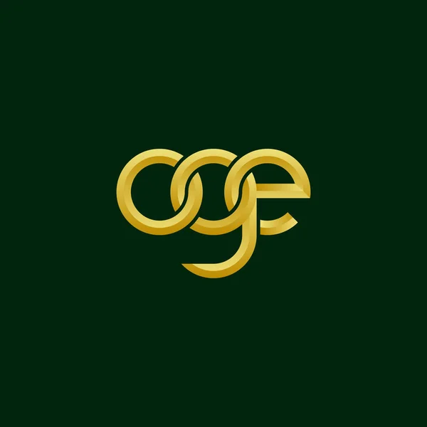 Cartas Oge Projeto Logotipo Monograma —  Vetores de Stock