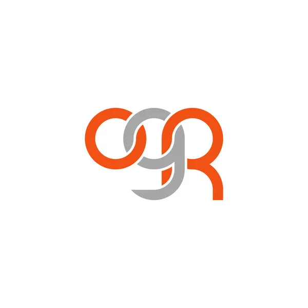 Lettere Ogr Monogram Logo Design — Vettoriale Stock