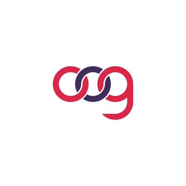 Litery Oog Projekt Logo Monogramu — Wektor stockowy