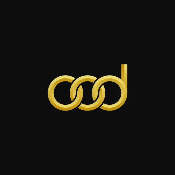 Lettere Ood Monogramma Logo Design — Vettoriale Stock