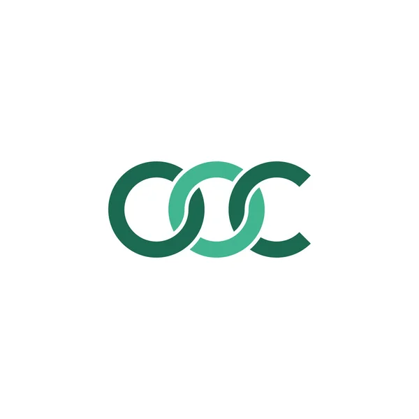 Lettere Ooc Monogram Logo Design — Vettoriale Stock