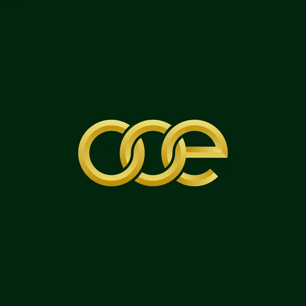 Letters Ooe Monogram Logo Design — Stock Vector