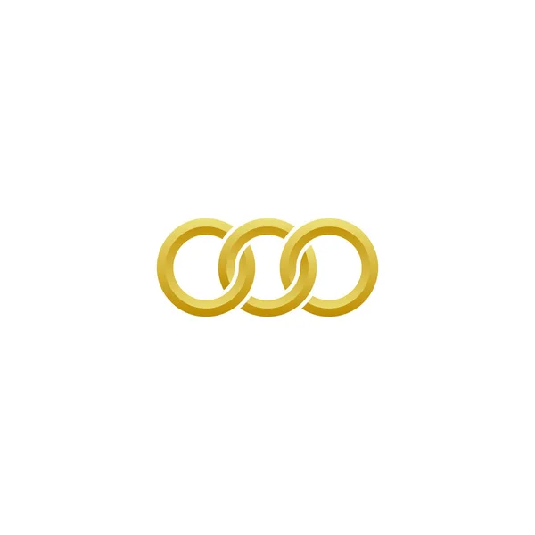 Harfler Ooo Monogram Logo Tasarımı — Stok Vektör