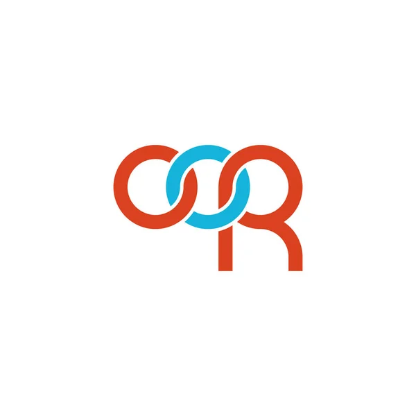 Bokstäver Oor Monogram Logo Design — Stock vektor
