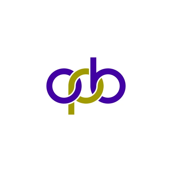 Letters Opb Monogram Logo Design — Stock Vector