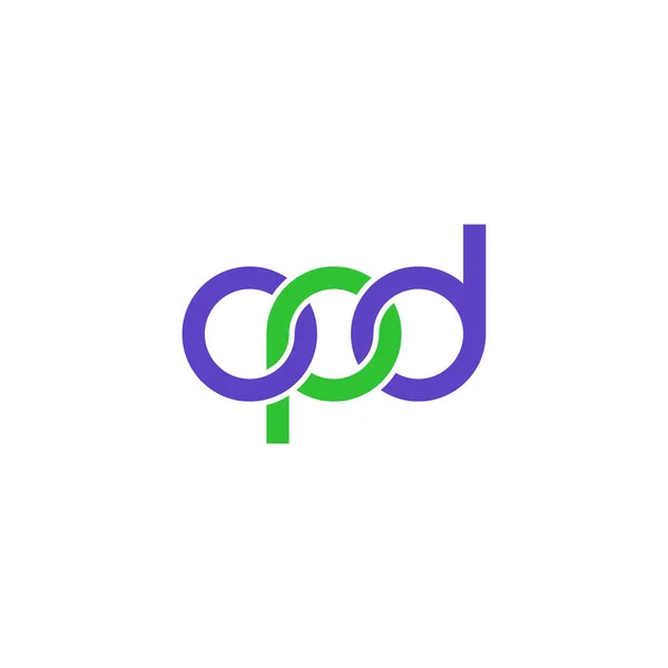 Litery Projekt Logo Monogramu Opd — Wektor stockowy