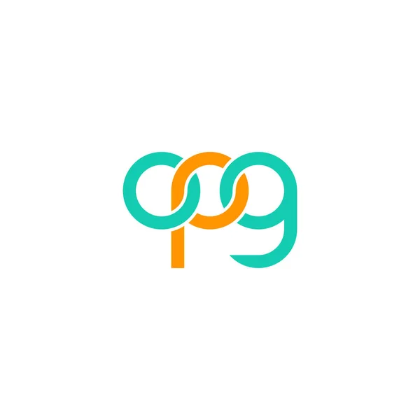 Litery Projekt Logo Monogramu Opg — Wektor stockowy