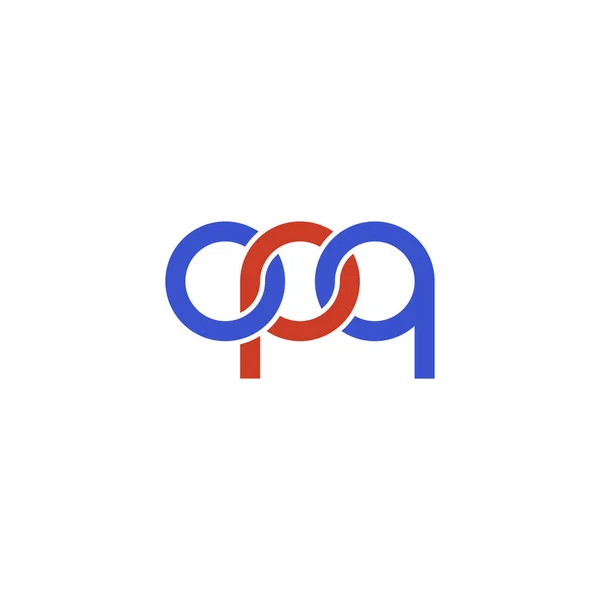 Opq Harfleri Monogram Logo Tasarımı — Stok Vektör