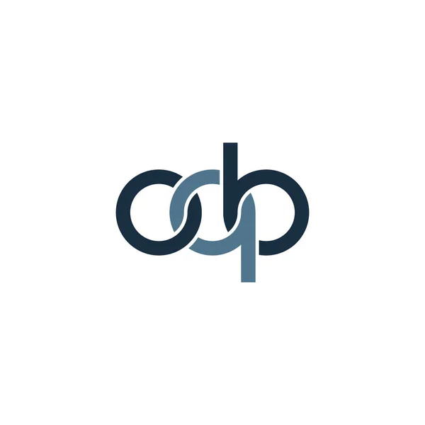 Літери Дизайн Логотипу Oqb Monogram — стоковий вектор