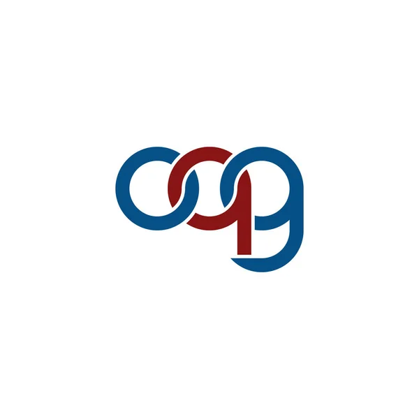 Litery Oqg Projekt Logo Monogramu — Wektor stockowy