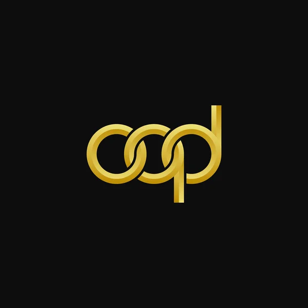 Літери Дизайн Логотипу Oqd Monogram — стоковий вектор