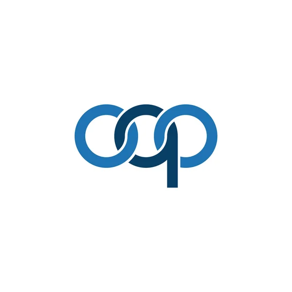Litery Oqo Projekt Logo Monogramu — Wektor stockowy