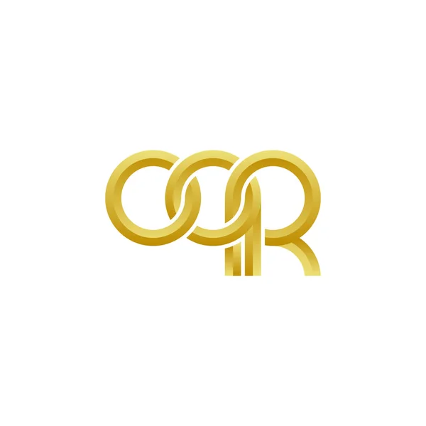 Písmena Oqr Monogram Logo Design — Stockový vektor