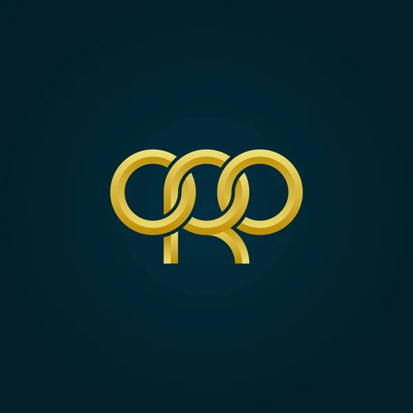 Oro Harfleri Monogram Logo Tasarımı — Stok Vektör
