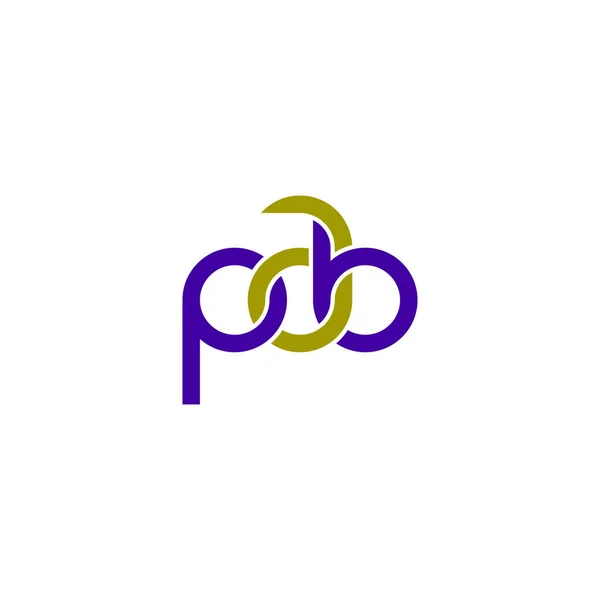 Harfler Pab Monogram Logo Tasarımı — Stok Vektör
